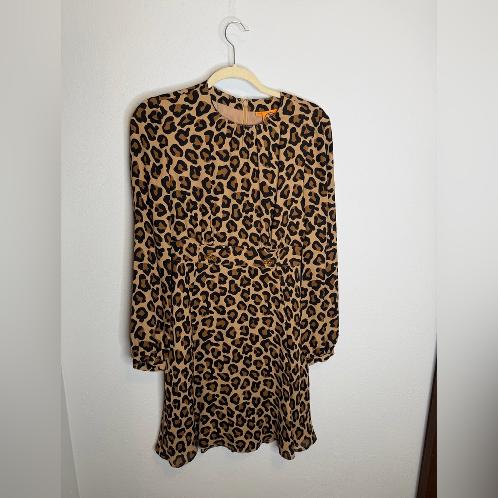 Tory Burch lined leopard print dress women’s size 4